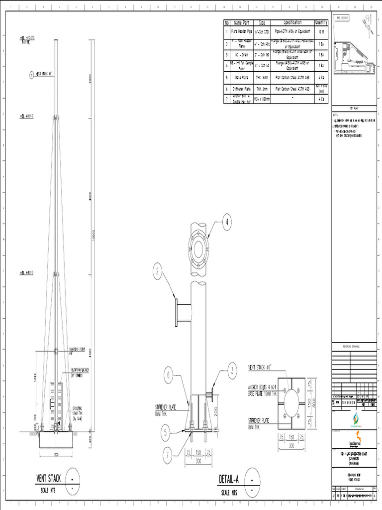 Flmp lng gtl ded pip drwg 015 drawing for vent stack rev a ok print pdf