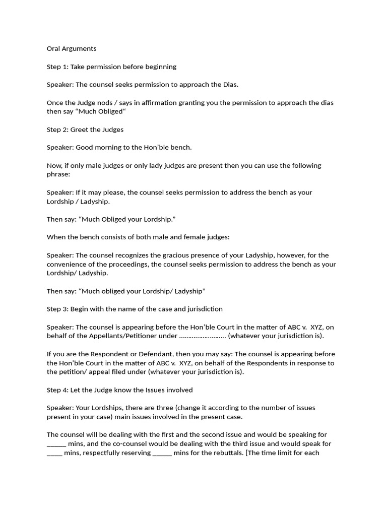 Oral Arguments 2 | PDF