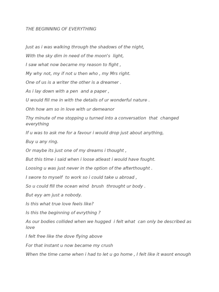 The Beginning of Everything | PDF