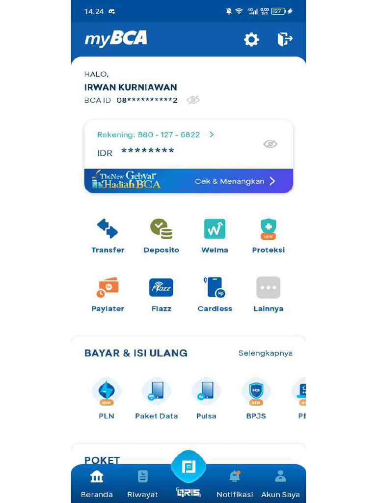 Rekening Bca Irwan | PDF