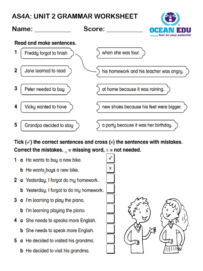 AS4 AUnit 2 Grammar WS | PDF