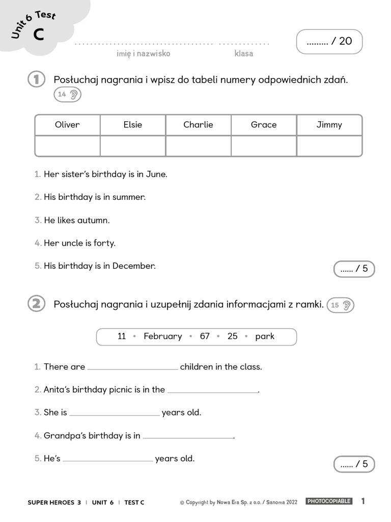 Test kl3 U6 C | PDF