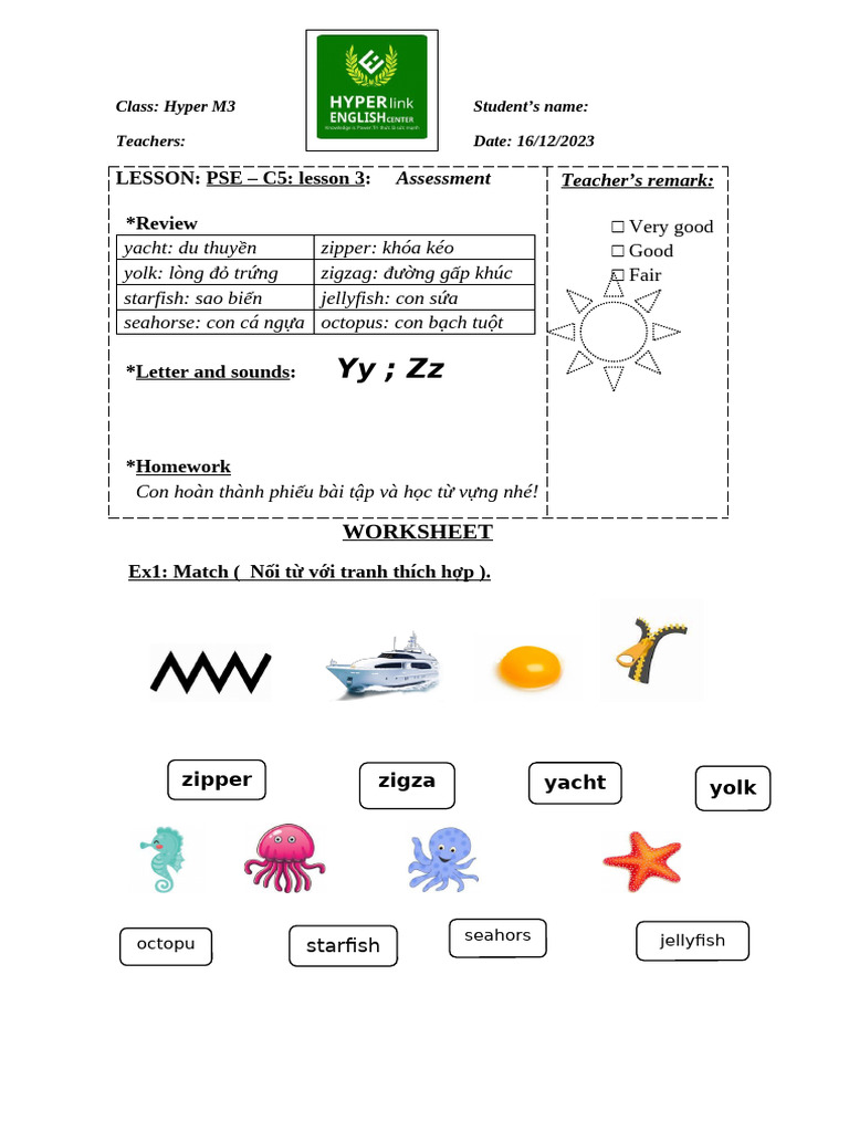 Yy ZZ: Lesson: Pse - C5: Lesson 3: Review | PDF