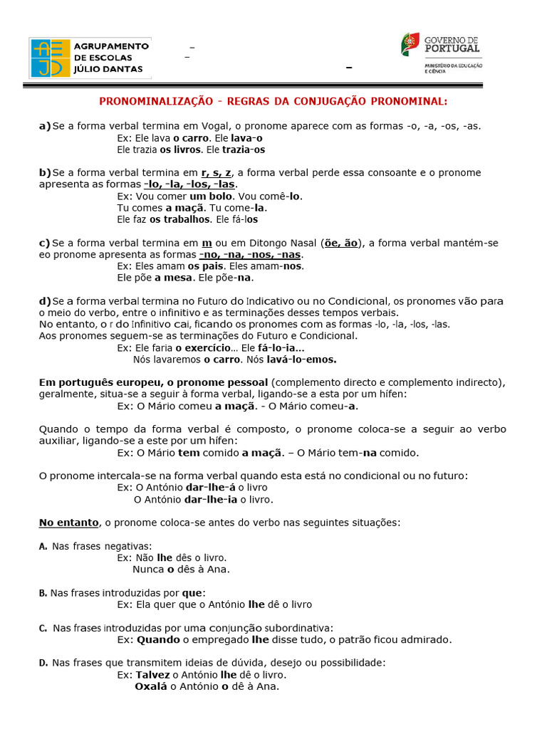 Pronominalização | PDF