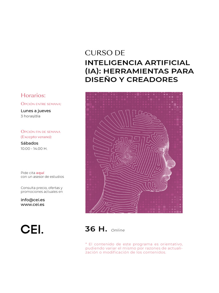 Curso Online de IA para Diseño Creativo | PDF | Inteligencia artificial ...