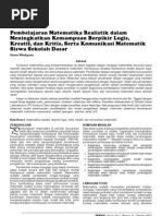 Download Pembelajaran Matematika Realistik Dalam Meningkatkan Kemampuan Berpikir Kreatif Dan Kritis Serta Komunikasi MatematikSiswa Sekolah Dasar by Rifki Nur Riyadi SN77472076 doc pdf