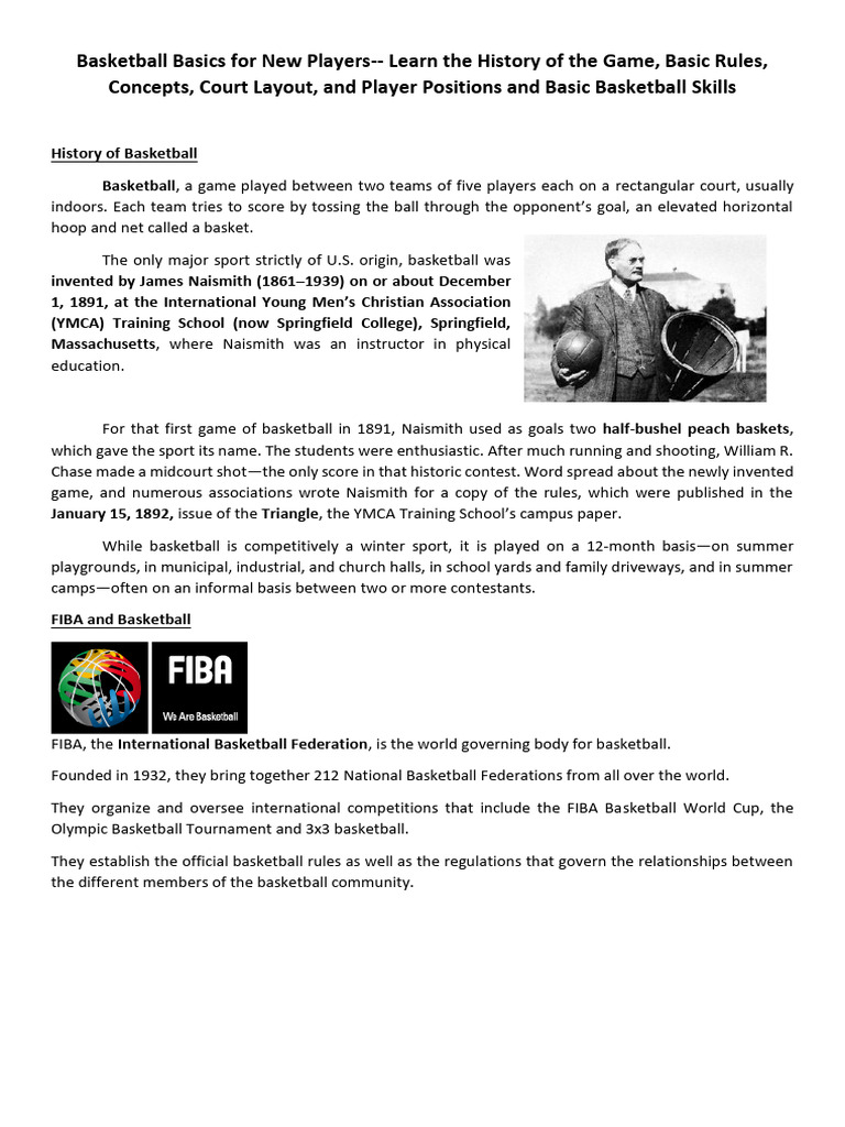 Basketball Basics For New Players | PDF