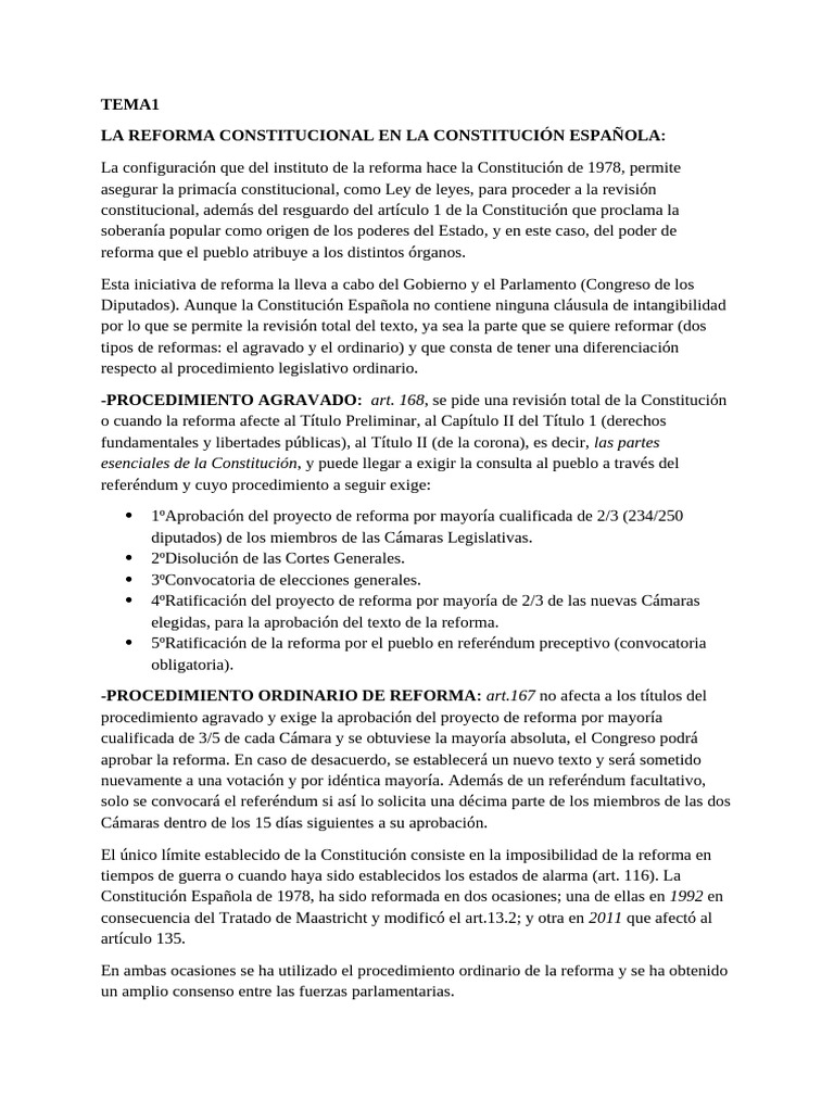 Reforma de La Constitución | PDF