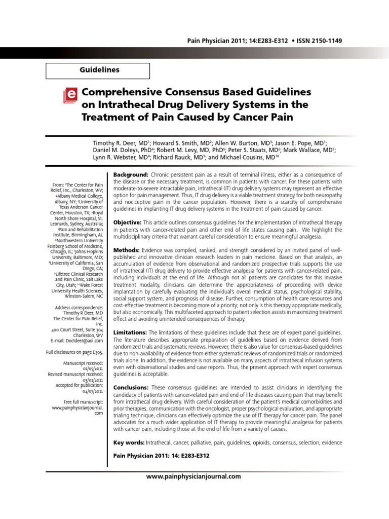 Itp Guidelines In Pain Physician Pdf