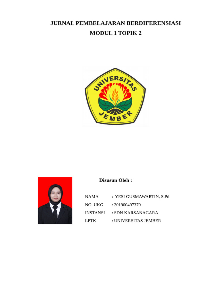 Jurnal Pembelajaran Berdiferensiasi Ppg-Yesi | PDF