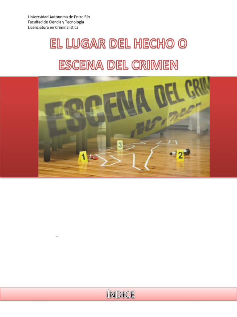 Metodología en Escena del Crimen | PDF | Crímenes | Crimen y violencia