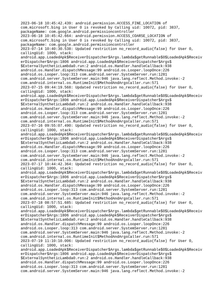 Perm Debug Info | PDF