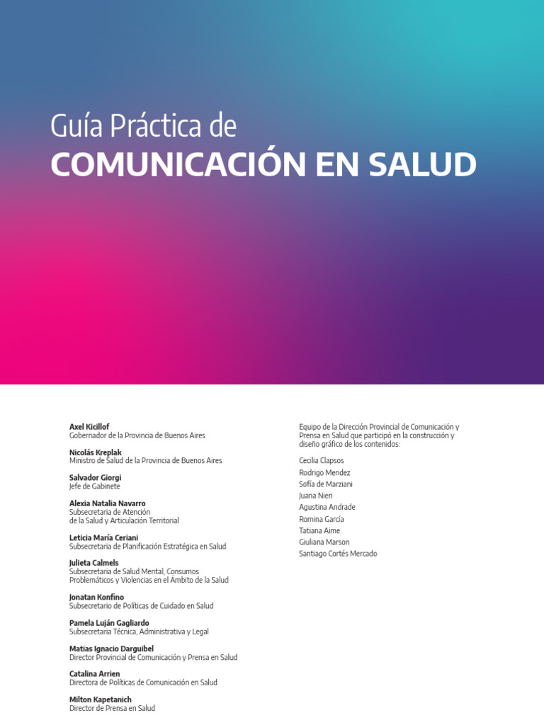Guia Practica De Comunicacion En Salud 12 9 Pdf