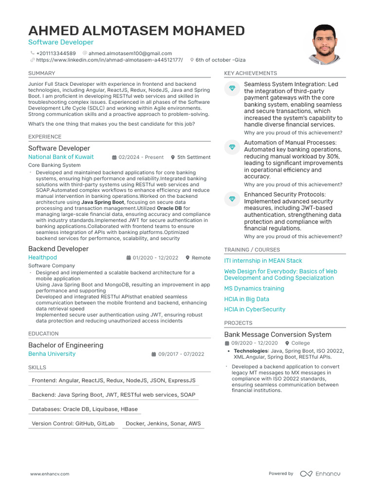 Ahmed Almotasem Mohamed: Software Developer | PDF | Web Service | Java ...