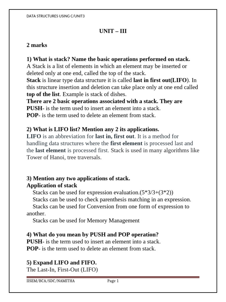 DS Unit3 Solved QB | PDF