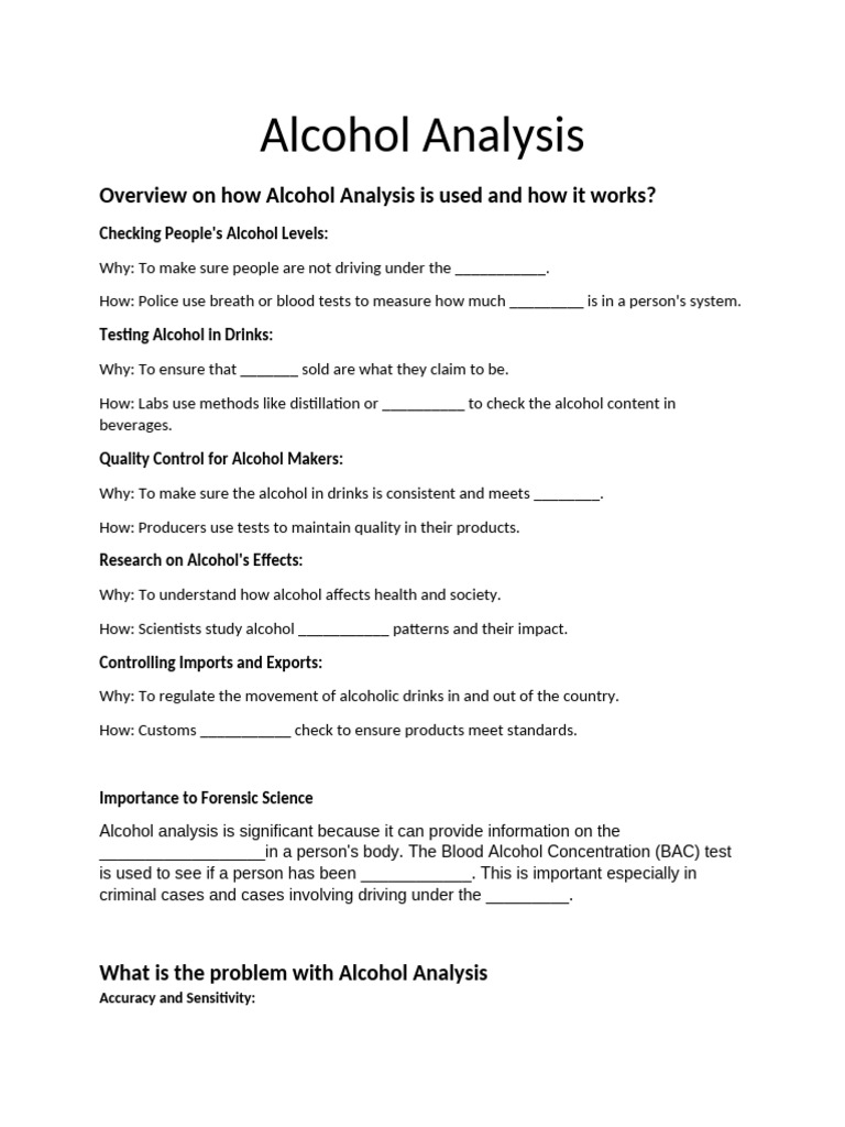Alcohol Analysis1 | PDF
