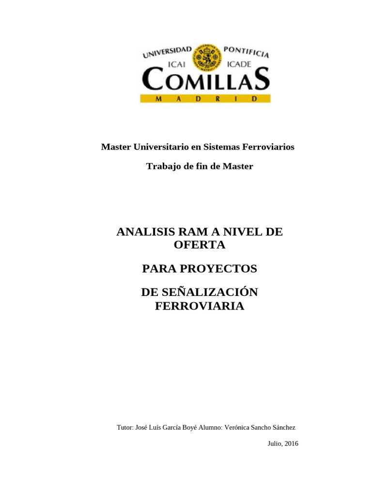 TFM000376 Analisis RAM Proyecto Señalización | PDF