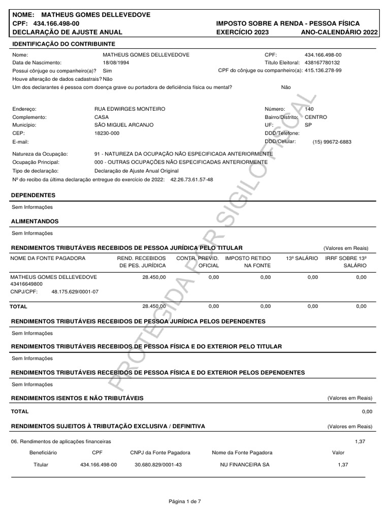 Irpf 2023 2022 origi imagem declaracao pdf