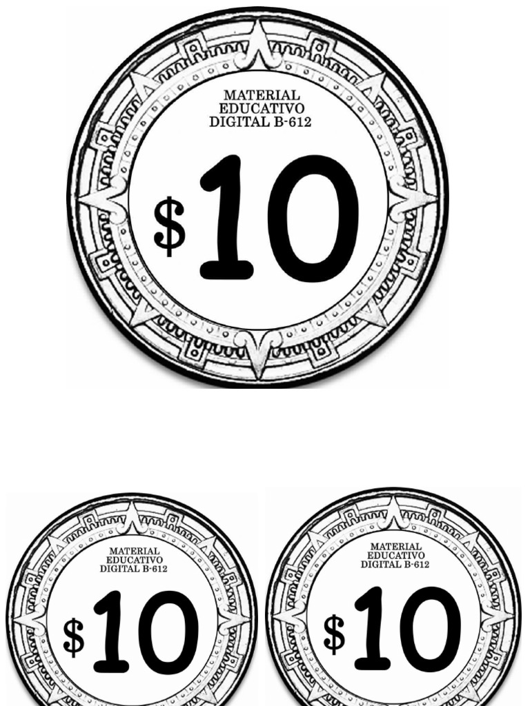 Monedas Colorear o Recortar | PDF