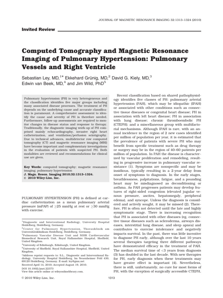 Magnetic Resonance Imaging - 2010 - Ley - Computed Tomography and ...