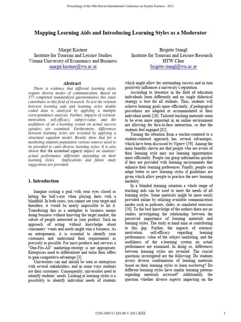 Mapping Learning Aids and Introducing Le | PDF