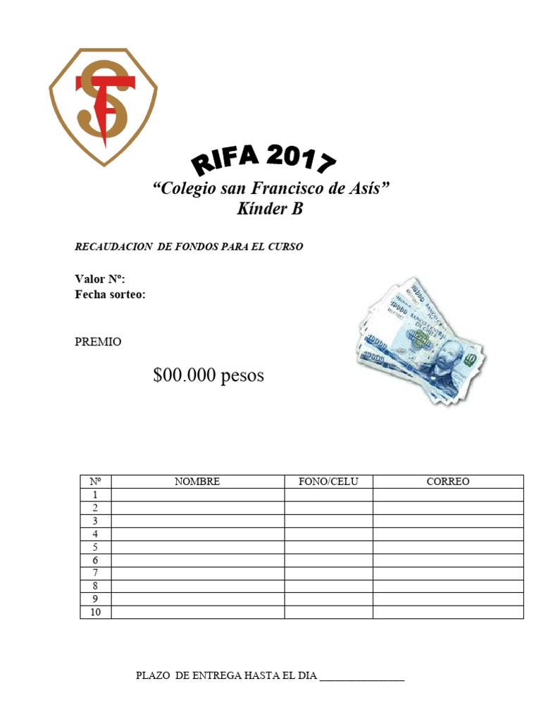 Colegio San Francisco de Asís RIFA | PDF