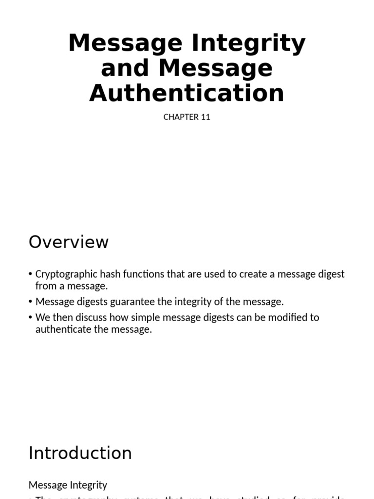 Forouzan message authentication pdf
