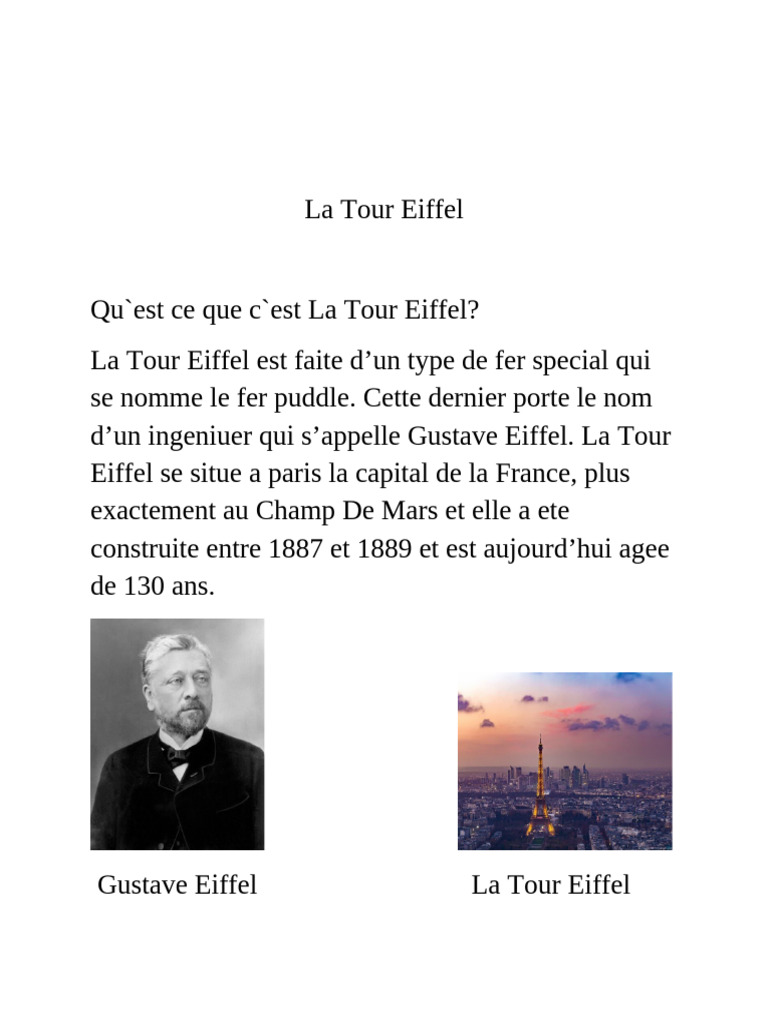 La Tour Eiffel | PDF