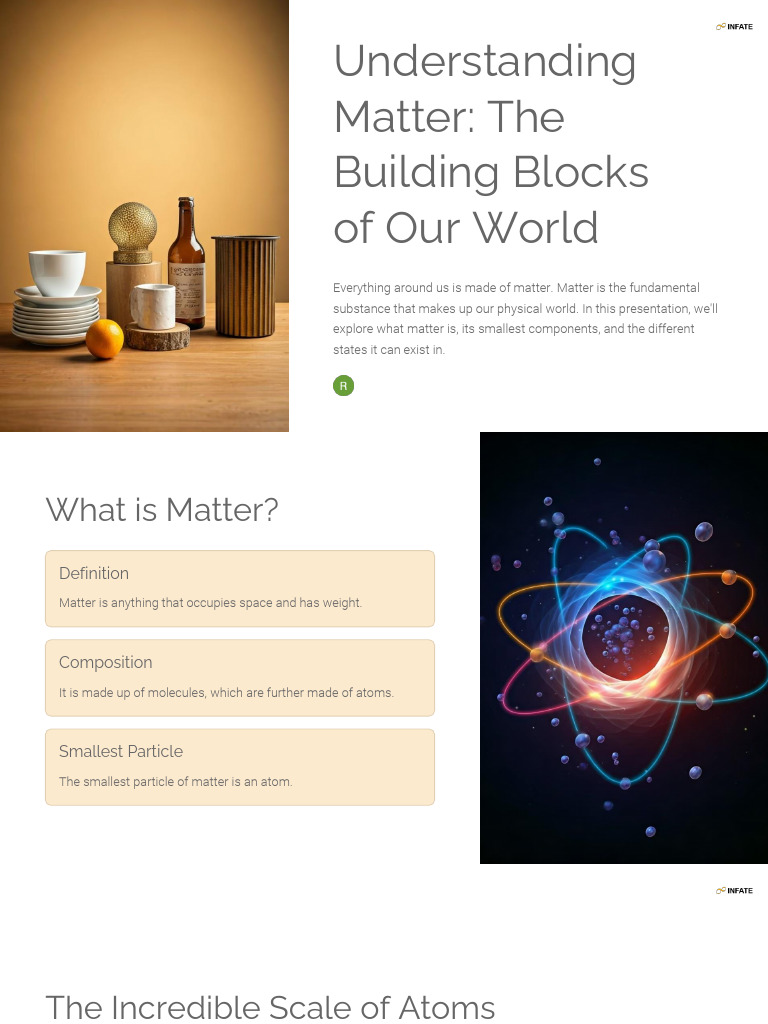 Understanding Matter The Building Blocks of Our World | PDF | Water ...