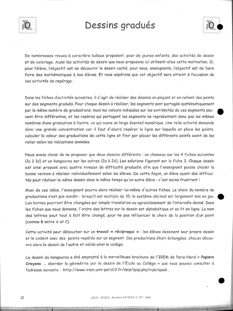 Jeux Maths Dessins Gradués | PDF