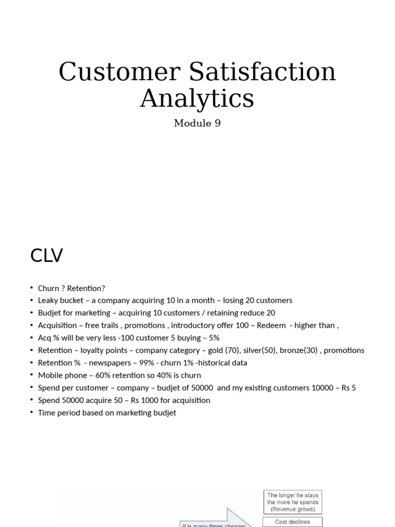 Customer Satisfaction Analytics | PDF