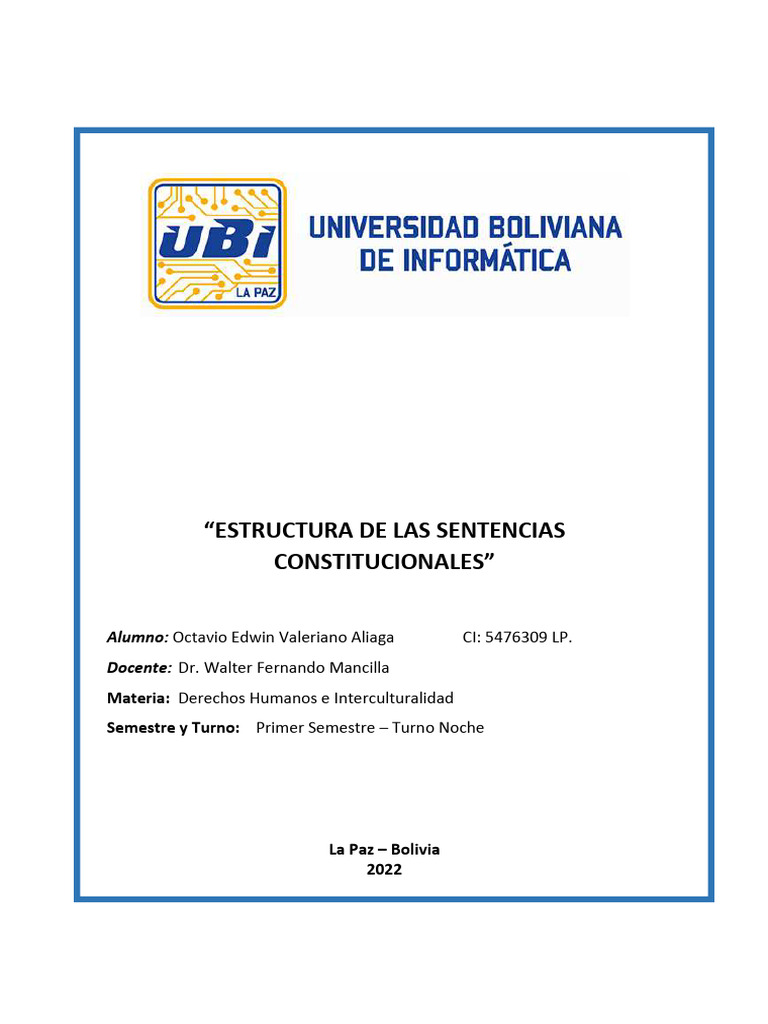 Estructura Sentencias Constitucionales | PDF