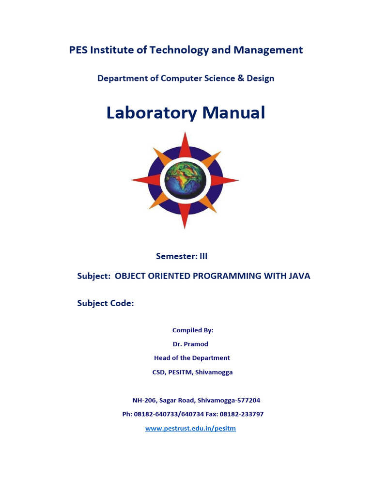 3 Sem Java (BCS306A) Lab Manual | PDF | Method (Computer Programming) | Art