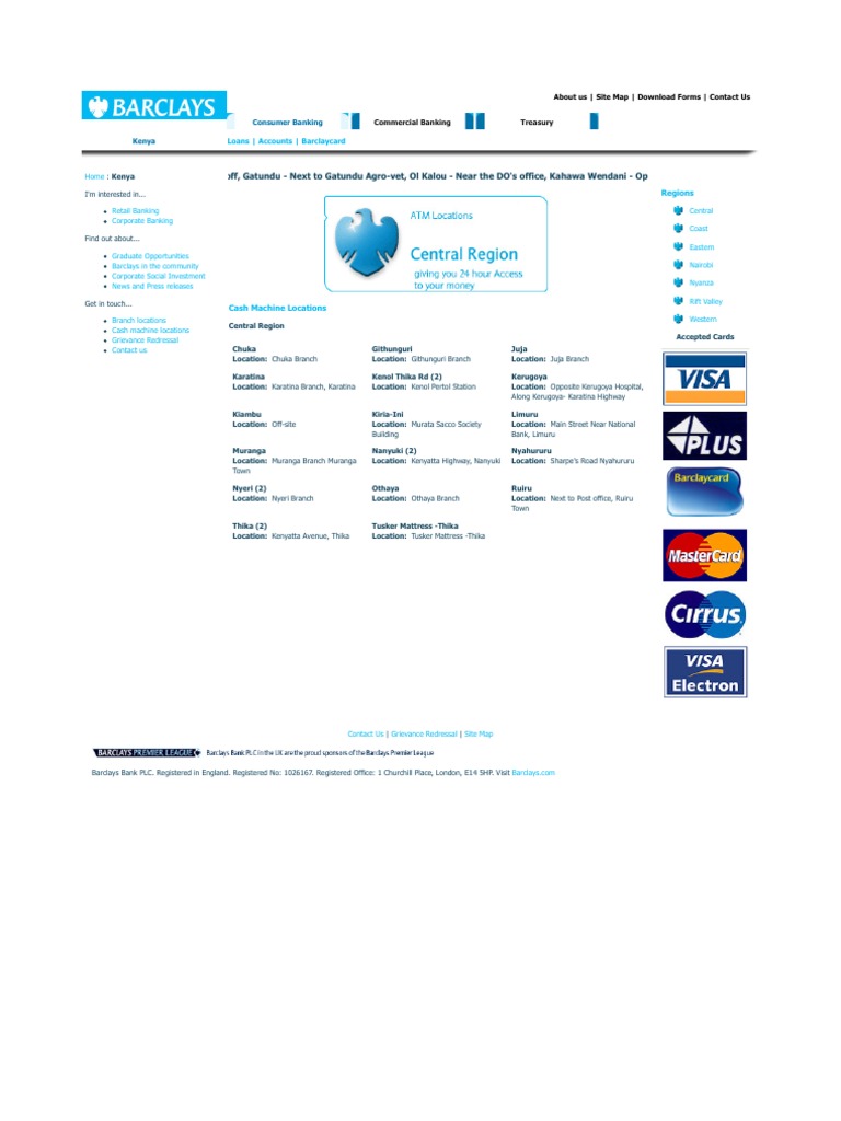Barclays Atms In Kenya Nairobi Barclays