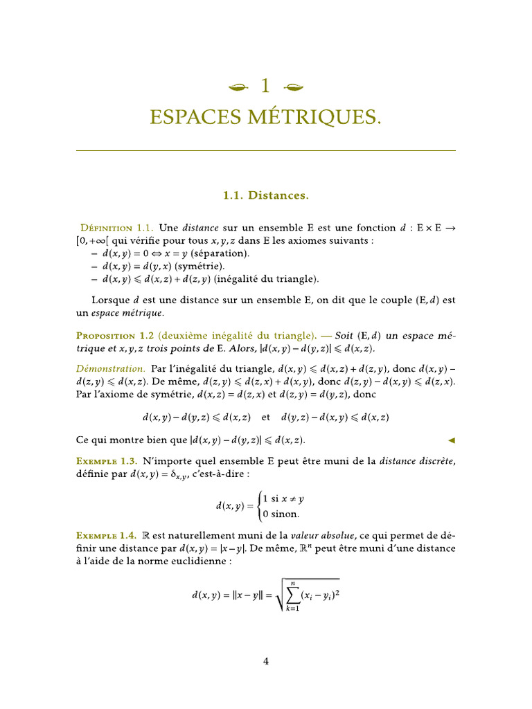 Fiche 1 Math Avancée - Prof | PDF