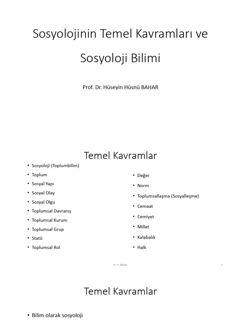 1 Temel Kavramlar | PDF