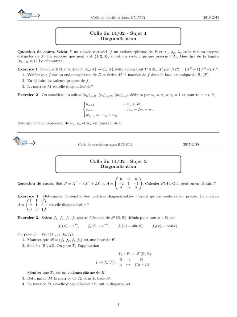 Colle 9 Bis | PDF