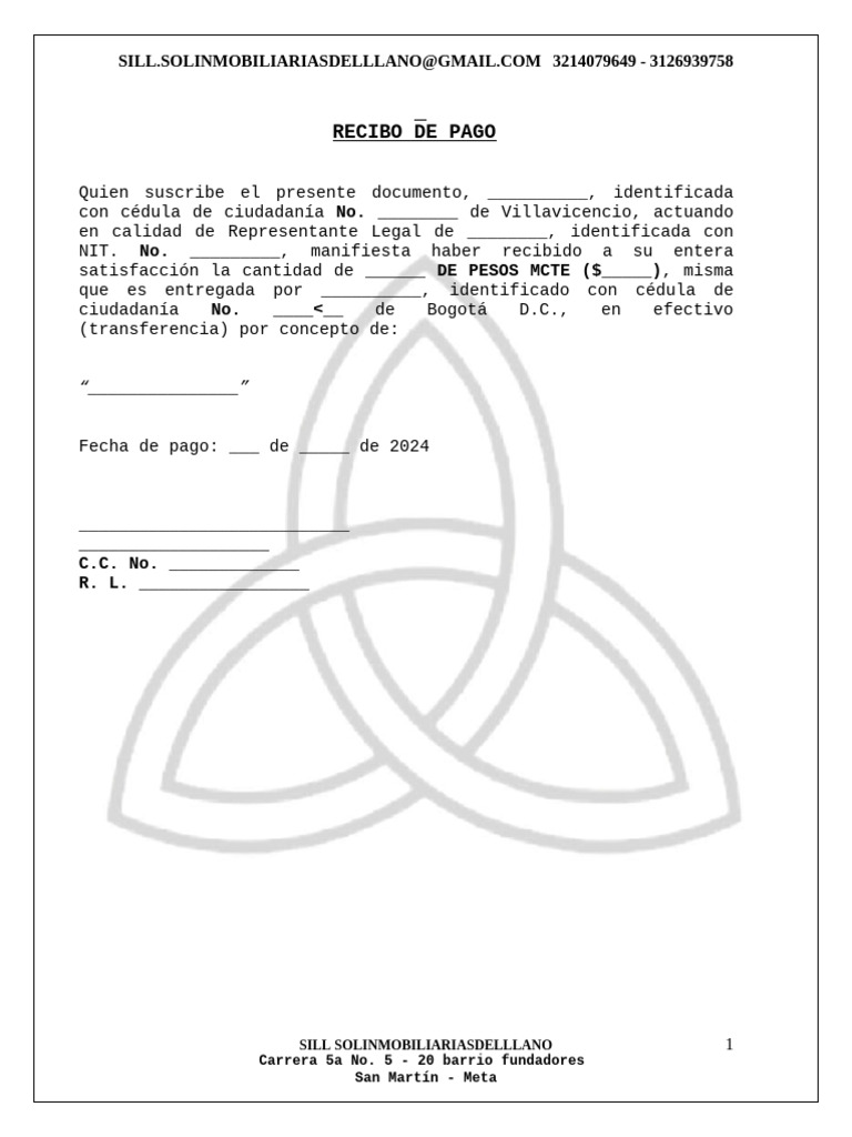 Recibo de Pago Modelo | PDF