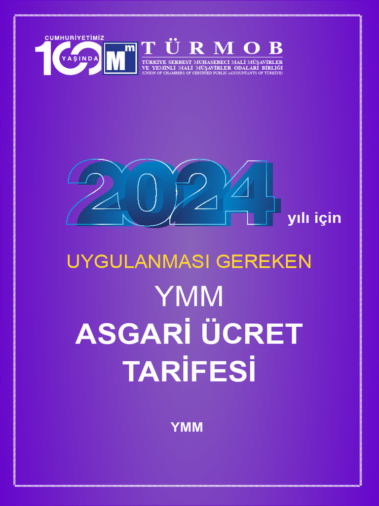 2024 YMM Asgari Ucret Tarifesi | PDF