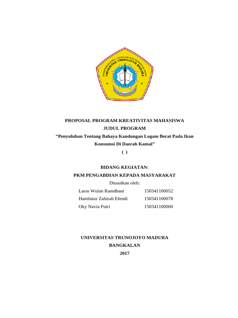 Proposal Program Kreativitas Mahasiswa PKMM | PDF