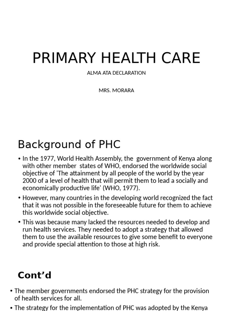 Primary Health Care | PDF | Health Care