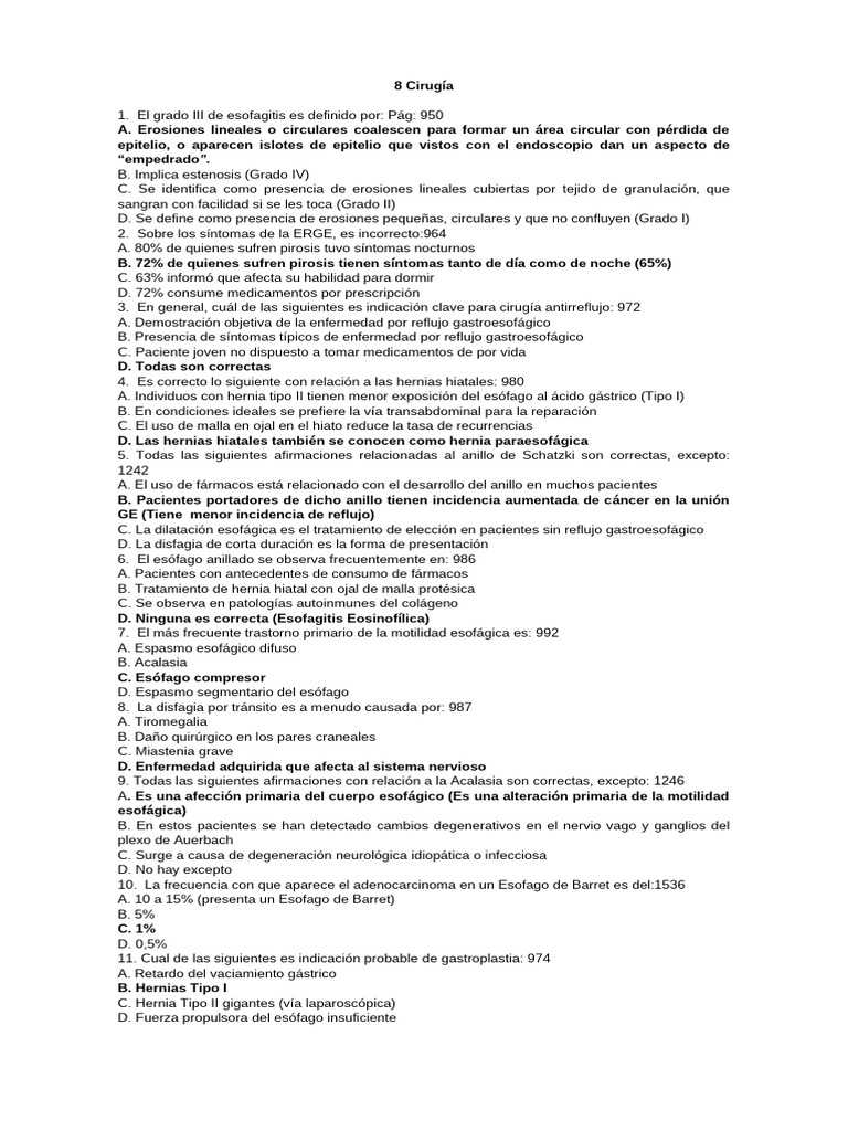Examen Cirugia Cona | PDF