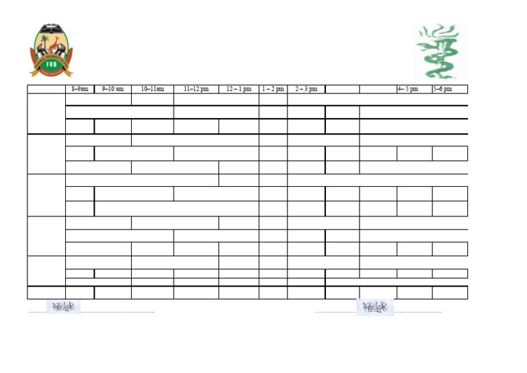 2nd FBMS LECTURE TIMETABLE-1 | PDF