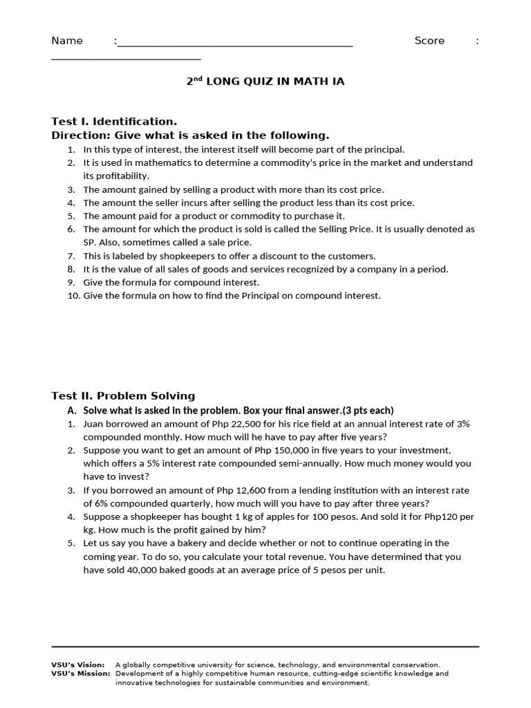2ndlong quiz math ia 2nd quarter pdf