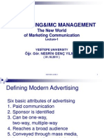 Advertising&Imc Management: The New World of Marketing Communication