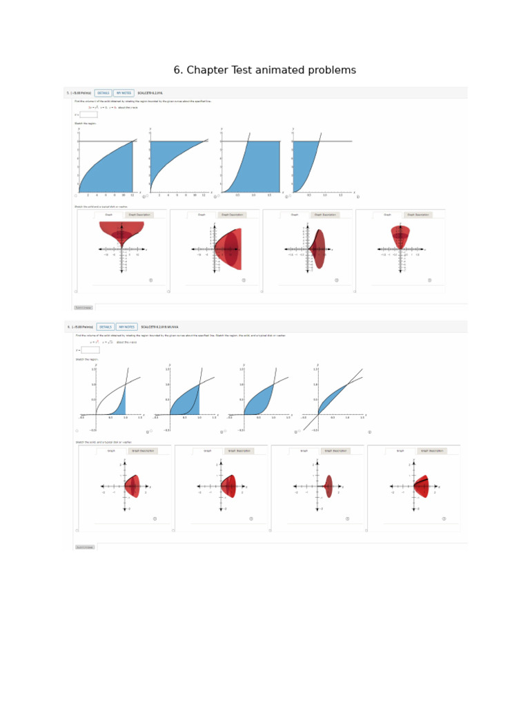 Chapter Test: Animated Problem Solutions | PDF