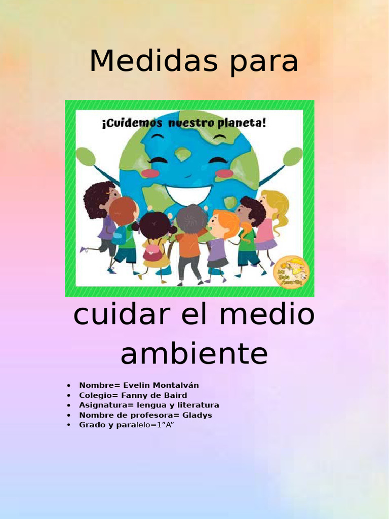 Medidas para Cuidar el Medio Ambiente | PDF | Entorno natural | Residuos