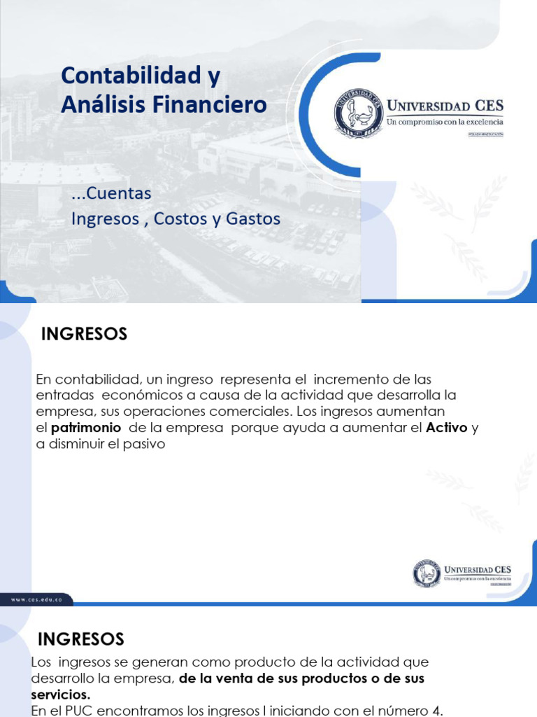 Contabilidad: Ingresos, Gastos y Costos | PDF | Contabilidad | Estado ...