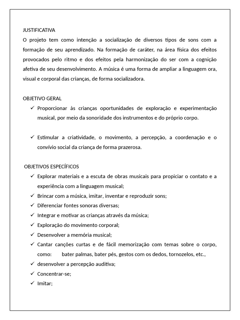 PROJETO Musical | PDF