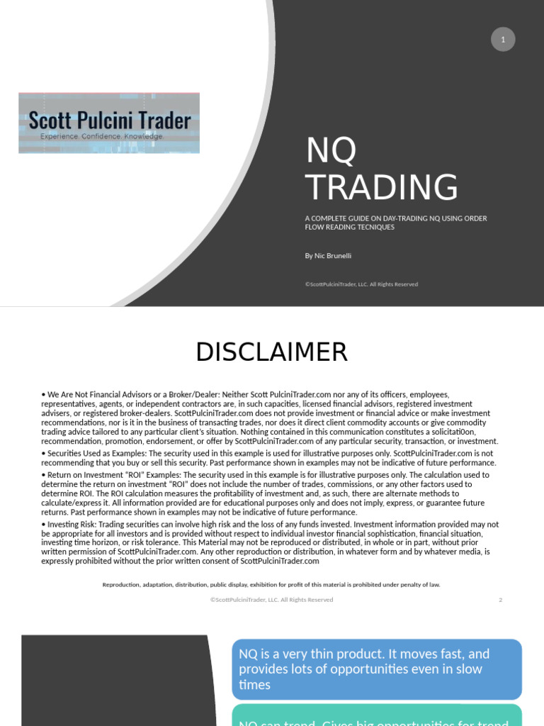 NQ Order Flow Course | PDF